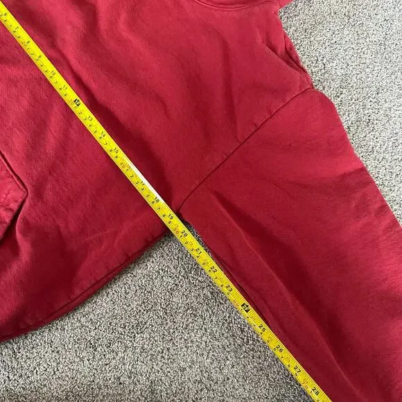 Los Angeles Apparel Heavy Fleece Hoodie Sweatshirt Red SMALL Unisex - Picture 7 of 8